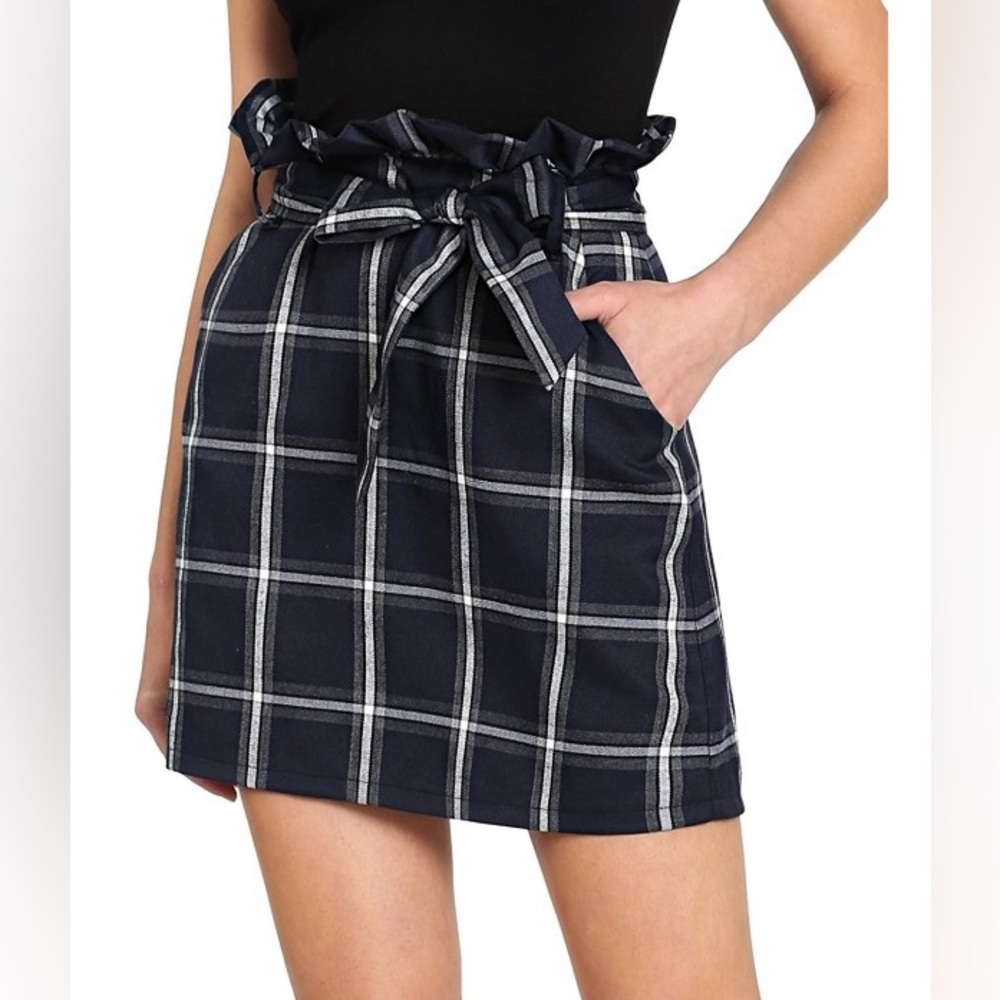 navy plain princess polly snow school mini skirt